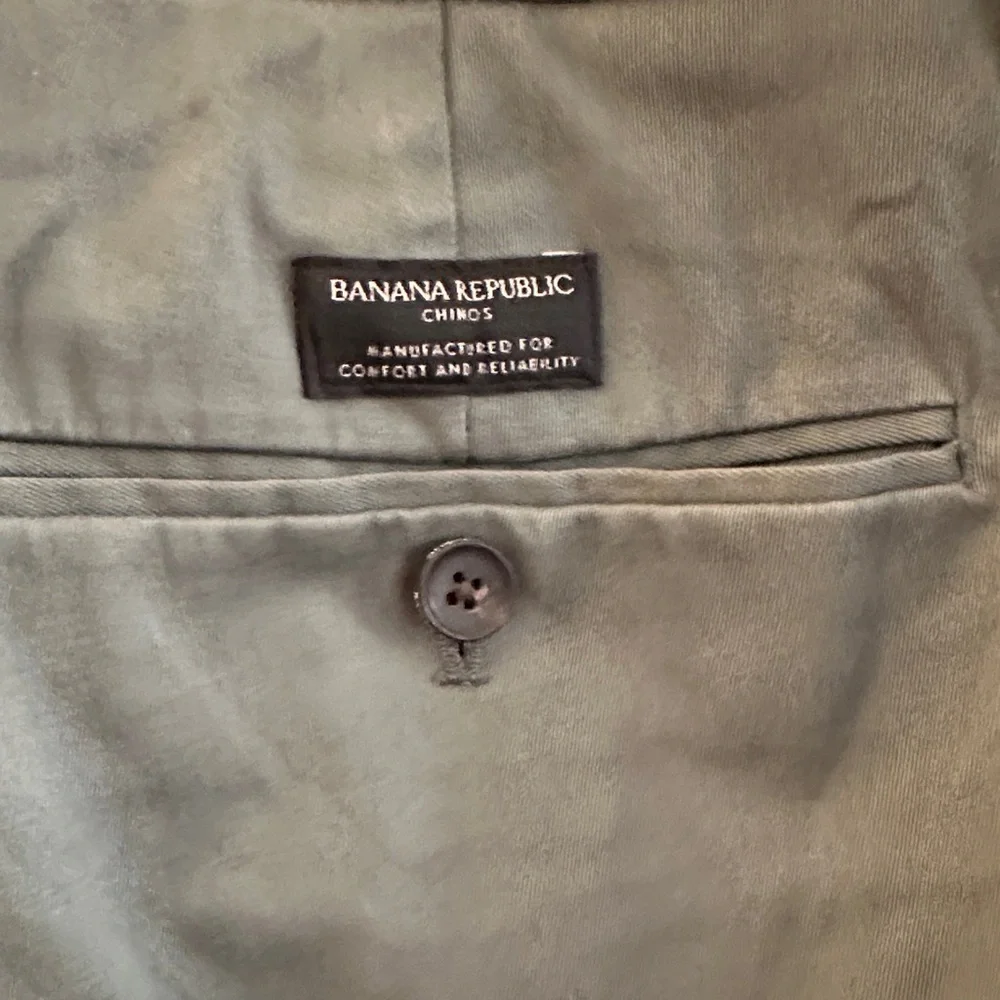 Banana Republic Men's Khakis in Forest Green - Preloved